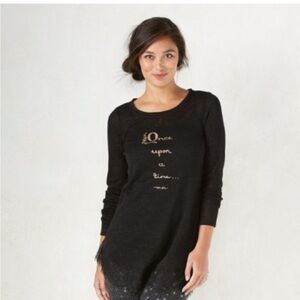 LC Lauren Conrad Disney Once Upon a Time Tee burnout lace size Small